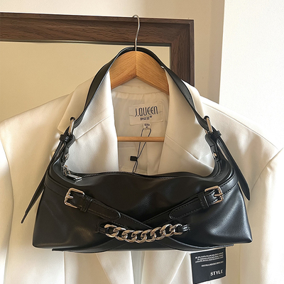 Vintage belt design shoulder bag - Thumbnail 3