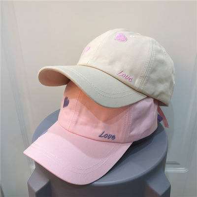 Korean version ins tide wild pink love cap sunscreen baseball cap