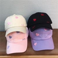 Korean version ins tide wild pink love cap sunscreen baseball cap - Thumbnail 1