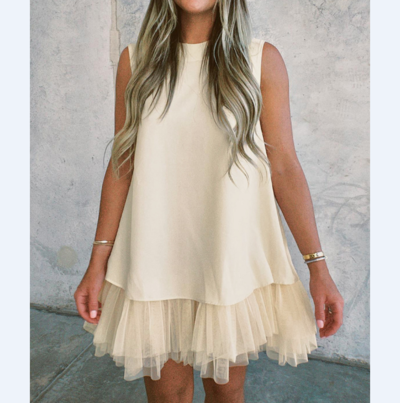 Fashion Sexy Round Neck Sleeveless Mini Dress