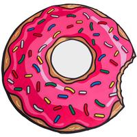 Pink Donut Beach Blanket - Thumbnail 1