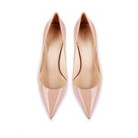New Thin Heel 12cm Patent Leather Small High Heels Women's Nude Pink Sexy Pointed Shoes - Thumbnail 2