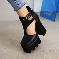 New Summer Thick Heel Waterproof Platform Cool Shoes Spring And Autumn Fish Mouth Roman Cool Boots Women - Thumbnail 1