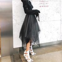 High Heel Sandals Buckle Fashion Belt Buckle Catwalk Booties - Thumbnail 3