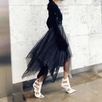 High Heel Sandals Buckle Fashion Belt Buckle Catwalk Booties - Thumbnail 6