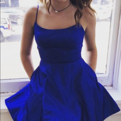 Simple criss cross short homecoming dresses under 100 - Thumbnail 5