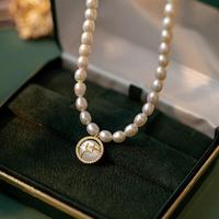 Crystal Star Natural Pearl Necklace Choker - Thumbnail 2