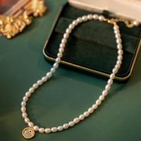 Crystal Star Natural Pearl Necklace Choker - Thumbnail 4