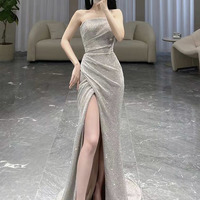 Mermaid sequins long prom dress evening dress - Thumbnail 1