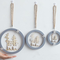 Wooden Elk Reindeer Tree Hanging Wall Decor - Thumbnail 3