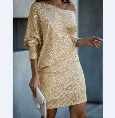 Long Sleeve Slim Women Solid Color Dress