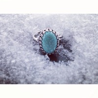 "Tiffany" Turquoise Sterling Silver Ring - Thumbnail 2