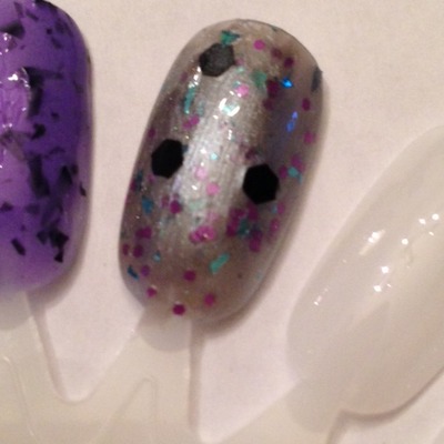 Silver with glitters