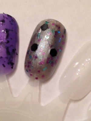 Silver with glitters