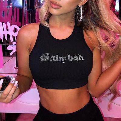 Baby rhinestone crop top