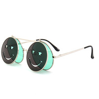 Smiley Face Eyewear Steampunk Sunglasses Unisex Shades - Thumbnail 2