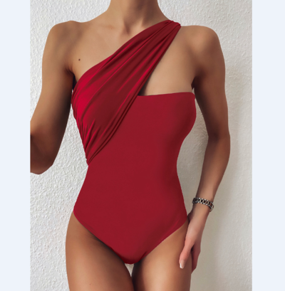 One-Shoulder Sexy Beach Bikini One-Piece Swimsuit