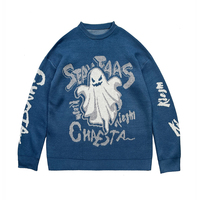 Oversized Ghost Jacquard Sweater - Thumbnail 6