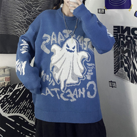 Oversized Ghost Jacquard Sweater - Thumbnail 3