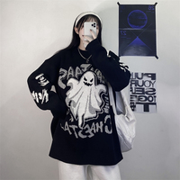 Oversized Ghost Jacquard Sweater - Thumbnail 4