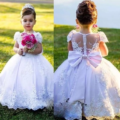 Lace cute wedding girl dress flower girl dress foraml occasion kids clothing princess dress,1456 - Thumbnail 1