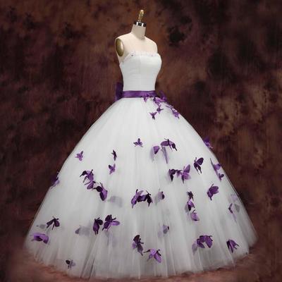 Fashion ball gown prom formal dress top butterfly and flower decoration pearl evening dress formal occasion custom plus size,1458