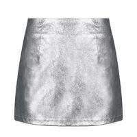 Shiny Glitter Sliver Mini Skirt - Thumbnail 4