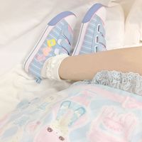 angel-babydoll girls dream pink blue childlike canvas shoes - Thumbnail 3