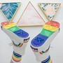 Rainbow Embroidered Canvas Shoes-4