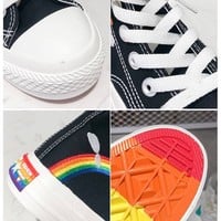 Rainbow Embroidered Canvas Shoes - Thumbnail 5