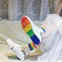 Rainbow Embroidered Canvas Shoes-3