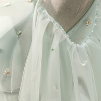 Green tulle short prom dress homecoming dress - Thumbnail 2