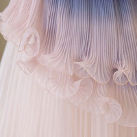 Unique Pink Gradient Long Prom Dress A-line Evening Dress - Thumbnail 4