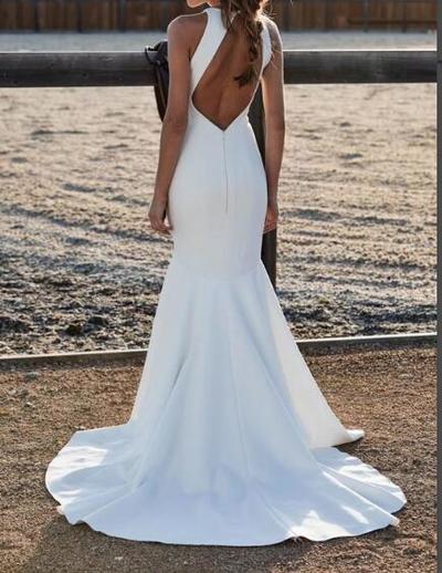 Charming Open Back Sweep Train Mermaid Prom Dresses,Sexy Evening Dress,1464