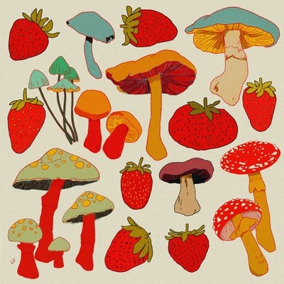 Funky fungi print - Thumbnail 3