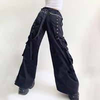 Free Shipping-EYELET BUCKET CARGO PANTS - Thumbnail 2