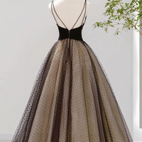 Black V-neck tulle short prom dress homecoming dress - Thumbnail 4