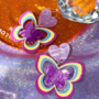 Rainbow Butterfly Heart Dangle Earrings-1