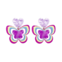 Rainbow Butterfly Heart Dangle Earrings-4