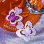 Rainbow Butterfly Heart Dangle Earrings-3