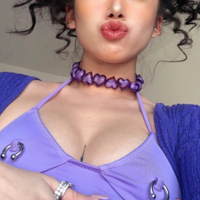 Heart beaded necklace choker