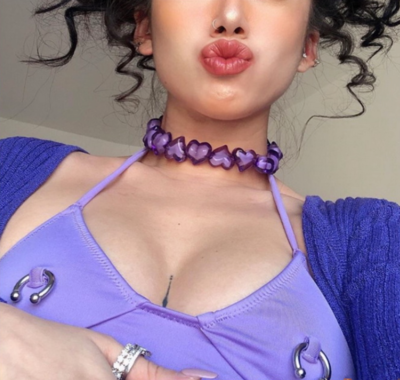 Heart Beaded Necklace Choker