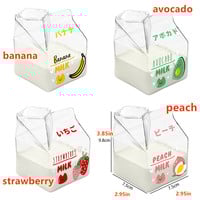 Hot Sales Novelty Half Pint Creamer Milk Cute Carton Glass Cup Coffee Glass Juice Cup Unique Design Pure Handmade Crafts MJ - Thumbnail 1