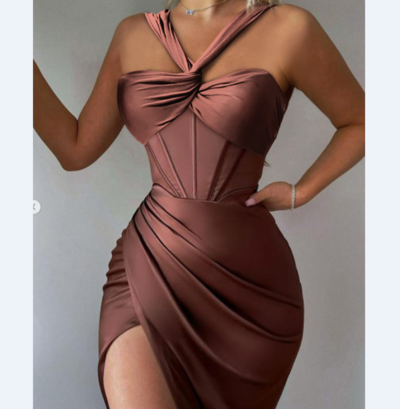 Sweet Slim Slit Sleeveless Dress