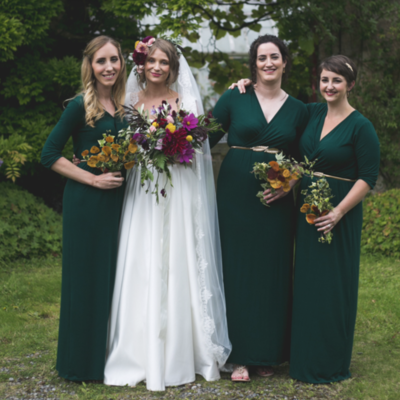 V neck bridesmaid dresses with sleeves  - Thumbnail 3