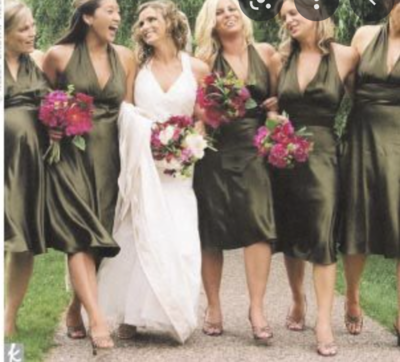 Halter Knee Length Short Bridesmaid Dresses 