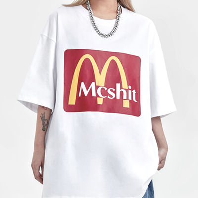 Mcshit t shirt white - Thumbnail 5