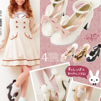 Cute Bunny Ear Heels - Thumbnail 1