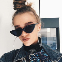 Vintage Narrow Cat Eye Sunglasses - Thumbnail 1