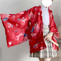 Peach Blossom Praying Rabbit Feather Woven Jacket (with Belt) - Thumbnail 4